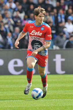 Napoli 'li Alessandro Zanoli, Napoli ile Fiorentina arasındaki İtalyan Serie A ligi maçında, Napoli 2, Fiorentina 3, Diego Armando Maradona Stadyumu' nda oynandı.. 