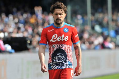 Napoli 'nin Mario Rui oyuncusu, Napoli - Fiorentina final maçı, Napoli 2, Fiorentina 3 arasında oynanan İtalyan Serie A ligi maçında Diego Armando Maradona Stadyumu' nda oynandı.. 
