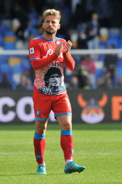 Napoli 'nin Dries Mertens oyuncusu, Napoli - Fiorentina final maçı olan Napoli 2, Fiorentina 3 arasındaki İtalyan Serie A ligi maçında Diego Armando Maradona Stadyumu' nda oynandı..
