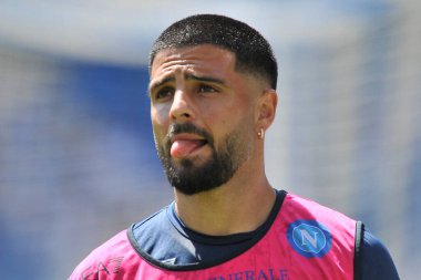 Napoli 'den Lorenzo Insigne, İtalya Serie A Ligi maçında Napoli - Cenova final maçı, Napoli 3, Cenova 0, Diego Armando Maradona Stadyumu' nda oynandı..