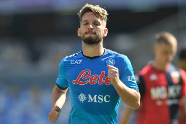 Napoli 'nin Dries Mertens oyuncusu, Napoli - Ceneviz maçı arasında oynanan İtalya Serie A Ligi maçında, Napoli 3, Cenova 0, Diego Armando Maradona Stadyumu' nda oynandı.. 