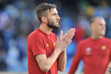 Roma 'nın Bryan Cristante oyuncusu, Napoli ile Roma arasındaki İtalya Serie A ligi final maçında, Napoli 1, Roma 1, Diego Armando Maradona Stadyumu' nda oynandı.. 