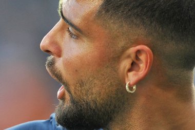 Napoli 'li Lorenzo Insigne, İtalya Serie A Ligi finalinde Napoli - Roma final maçı, Napoli 1, Roma 1, Diego Armando Maradona Stadyumu' nda oynandı..