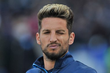 Napoli 'li Dries Mertens, Napoli' nin Roma 'ya karşı oynadığı Napoli 1-Roman final maçı sırasında Diego Armando Maradona Stadyumu' nda oynanan karşılaşma sırasında. 