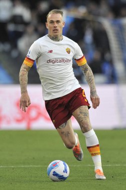 Roma 'nın Rick Kardsorp oyuncusu, Napoli ile Roma arasındaki İtalya Serie A ligi final maçı sırasında, Napoli 1, Roma 1, Diego Armando Maradona Stadyumu' nda oynandı.. 