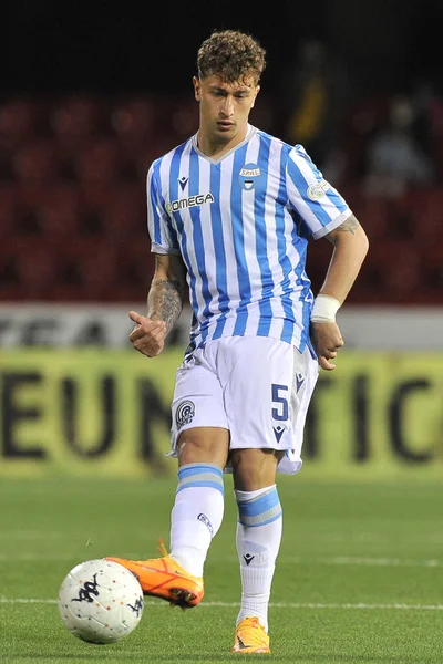 Spal 'in Salvatore Esposito oyuncusu, Benevento vs Spal final maçında, Benevento 1, Spal 2, Ciro Vigorito' da oynandı. Benevento, İtalya, 07 Mayıs 2022. 