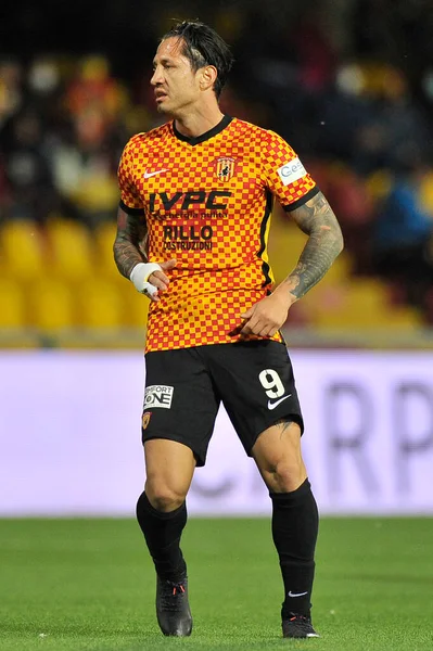 Benevento 'nun Gianluca Lapadula oyuncusu, Benevento vs Spal final maçında, Benevento 1, Spal 2, Ciro Vigorito' da oynandı. Benevento, İtalya, 07 Mayıs 2022.