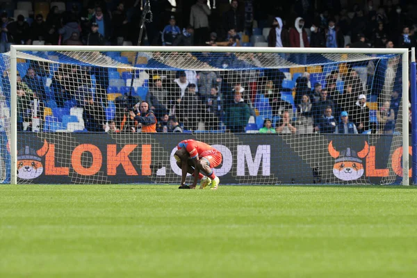 Napoli 'den Victor Osimhen, İtalya Serie A Ligi maçında Napoli - Fiorentina final maçı, Napoli 2, Fiorentina 3, Diego Armando Maradona Stadyumu' nda oynandı.. 