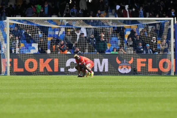 Napoli 'den Victor Osimhen, İtalya Serie A Ligi maçında Napoli - Fiorentina final maçı, Napoli 2, Fiorentina 3, Diego Armando Maradona Stadyumu' nda oynandı.. 