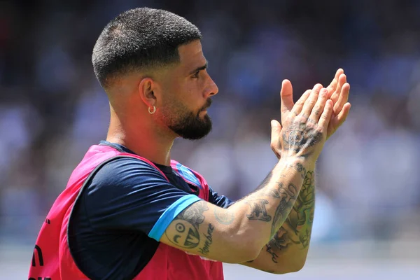 Napoli 'den Lorenzo Insigne, İtalya Serie A Ligi maçında Napoli - Cenova final maçı, Napoli 3, Cenova 0, Diego Armando Maradona Stadyumu' nda oynandı.. 