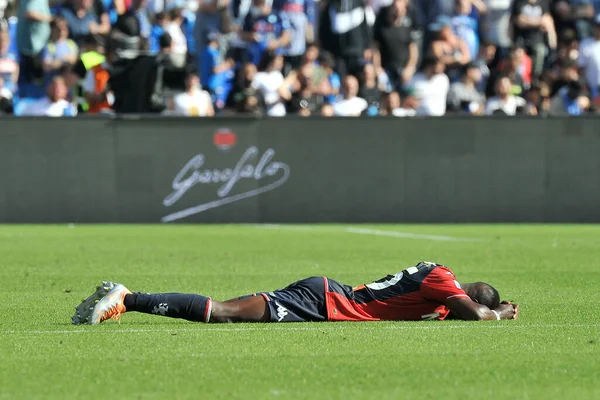 Kelvin Yeboah Spelare Genua Matchen Italienska Serie Ligan Mellan Neapel — Stockfoto