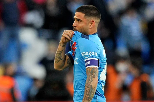 Napoli 'li Lorenzo Insigne, İtalya Serie A Ligi finalinde Napoli - Roma final maçı, Napoli 1, Roma 1, Diego Armando Maradona Stadyumu' nda oynandı.. 