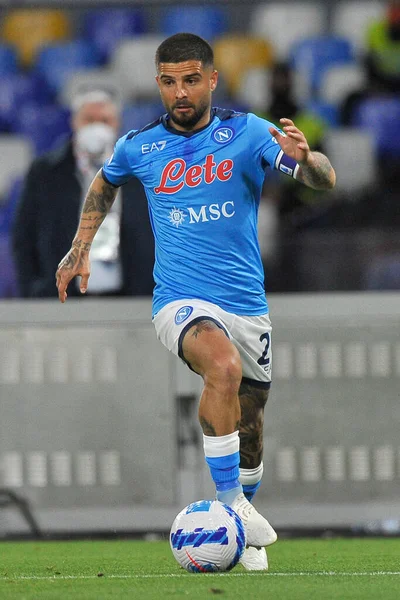 Napoli 'li Lorenzo Insigne, İtalya Serie A Ligi finalinde Napoli - Roma final maçı, Napoli 1, Roma 1, Diego Armando Maradona Stadyumu' nda oynandı.. 