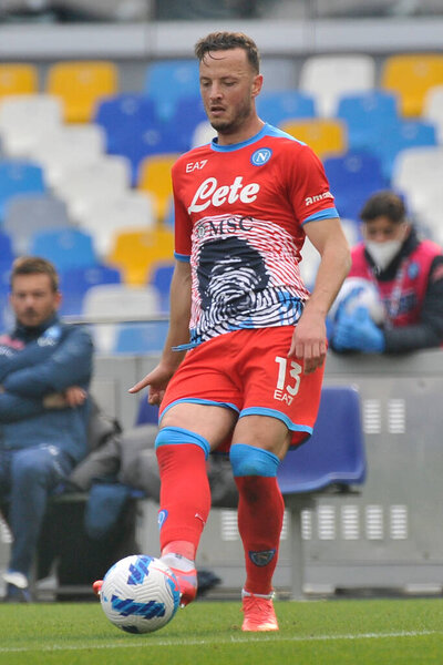 Amir Rrahmani Player Napoli Match Italian Serie League Napoli Fiorentina Royalty Free Stock Images