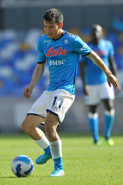 Hirving Lozano Player Napoli Match Italian Serie League Napoli Genoa Royalty Free Stock Photos