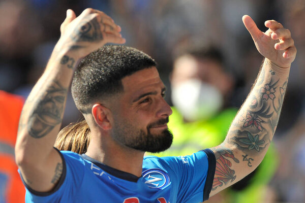 Lorenzo Insigne Player Napoli Match Italian Serie League Napoli Genoa Stock Image