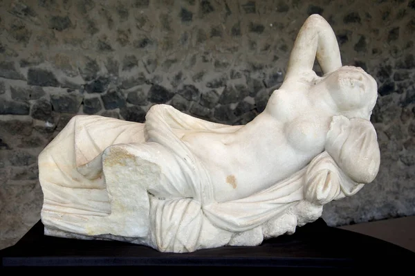 Estátua Hermafrodita Adormecida Durante Exposição Art Sensuality Houses Pompeii Exposição — Fotografia de Stock