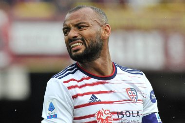 Cagliari 'li Joao Pedro, Salernitana ile Caglairi arasındaki İtalyan SerieA ligi maçında Salernitana 1, Cagliari 1, Arechi Stadyumu' nda oynandı. Benevento, İtalya, 08 Mayıs 2022. 