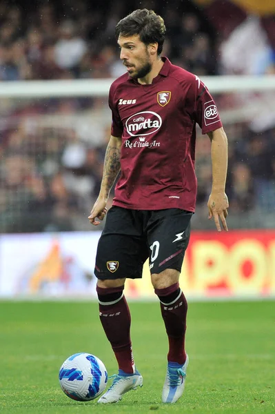 Salernitana 'dan Simone Verdi, İtalya SerieA Ligi' nde Salernitana - Caglairi final maçı, Salernitana 1, Cagliari 1, Arechi Stadyumu 'nda oynandı. Benevento, İtalya, 08 Mayıs 2022. 