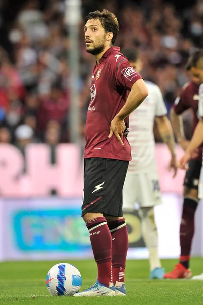 Salernitana 'dan Simone Verdi, İtalya SerieA Ligi' nde Salernitana - Caglairi final maçı, Salernitana 1, Cagliari 1, Arechi Stadyumu 'nda oynandı. Benevento, İtalya, 08 Mayıs 2022. 