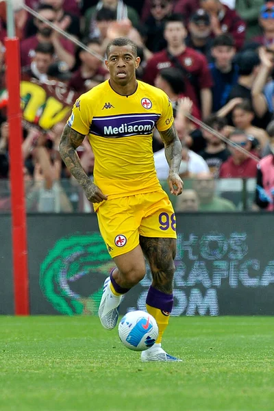 Fiorentina 'nın Igor oyuncusu, Salernitana - Fiorentina final maçı, Salernitana 2, Fiorentina 1, Arechi Stadyumu' nda oynandı. Salerno, İtalya, 24 Nisan 2022.