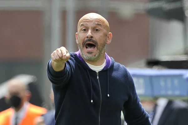 Vincenzo Italiano Trainer Der Fiorentina Während Des Spiels Der Italienischen — Stockfoto