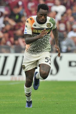 Venezia 'nın Ridgeciano Haps oyuncusu, Salernitana ile Venezia arasında oynanan İtalya Serie A Ligi maçında Salernitana 2, Venezia 1, Arechi Stadyumu' nda oynandı. Salerno, İtalya, Mayıs 05, 2022.