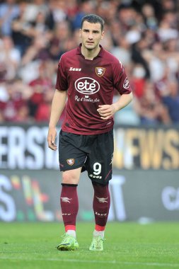 Salernitana 'nın Federico Bonazzoli oyuncusu, Salernitana ile Venezia arasındaki İtalyan Serie A ligi maçında, Salernitana 2, Venezia 1, Arechi Stadyumu' nda oynandı. Salerno, İtalya, Mayıs 05, 2022.