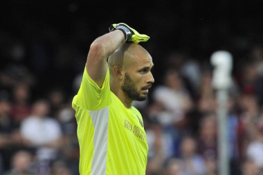 Venezia 'nın Niki Maenpaa oyuncusu, Salernitana ile Venezia arasında oynanan İtalya Serie A ligi maçında Salernitana 2, Venezia 1, Arechi Stadyumu' nda oynandı. Salerno, İtalya, Mayıs 05, 2022. 