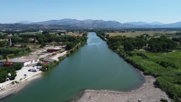 Bocca Del Fiume Garigliano Che Con Suoi Lunghezza Separa Regione — Video Stock