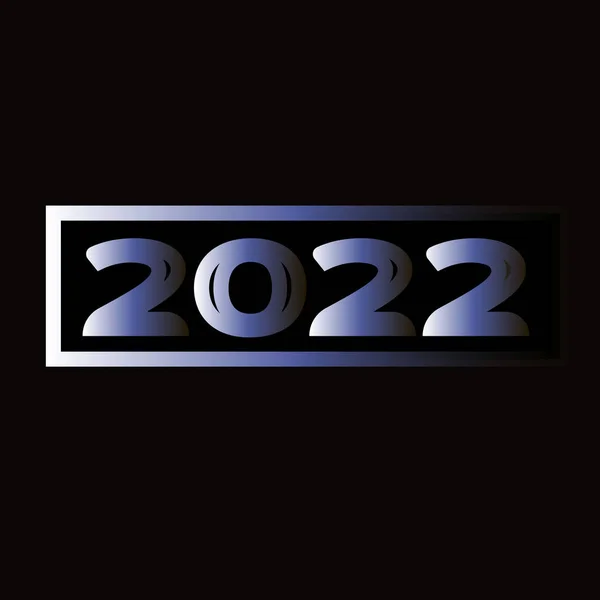 2022 Projeto Texto Feliz Ano Novo —  Vetores de Stock