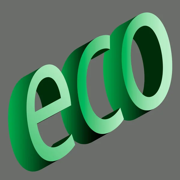 Ilustración Volumétrica Vectores Eco Iconos Símbolo Reciclaje Ecológico Concepto Ciclo — Archivo Imágenes Vectoriales