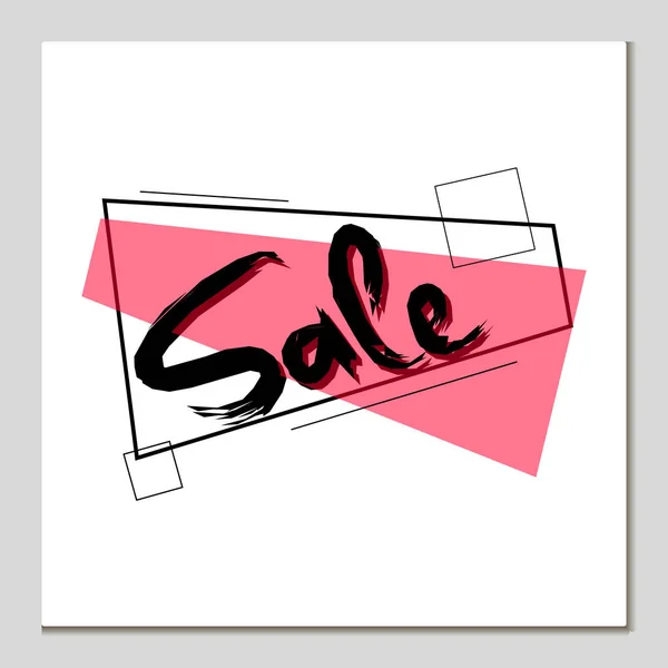 Big Discount Banner Design Sale Black Text Background Pink Rectangles — Stock Vector