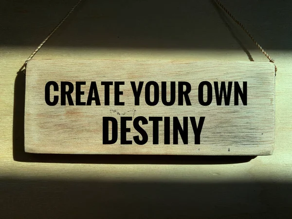 Create your own destiny text on a wood block. — Stock Photo, Image