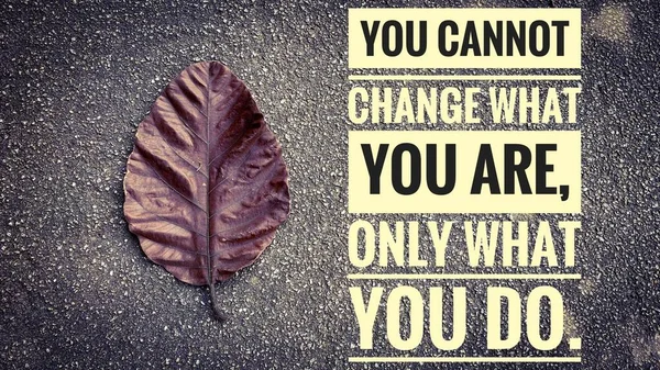 Motivational Inspiration Quote Text You Cannot Change What You Only — Stock Photo, Image