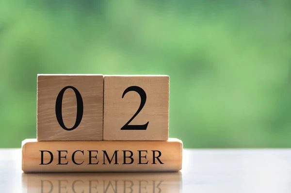 December Calendar Date Text Wooden Blocks Copy Space Ideas Copy — 스톡 사진