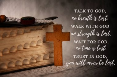 Spiritual and Christian quote about being with God.