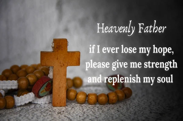 Christian Prayer Heavenly Father Ever Lose Hope Please Give Strength — Stock Fotó