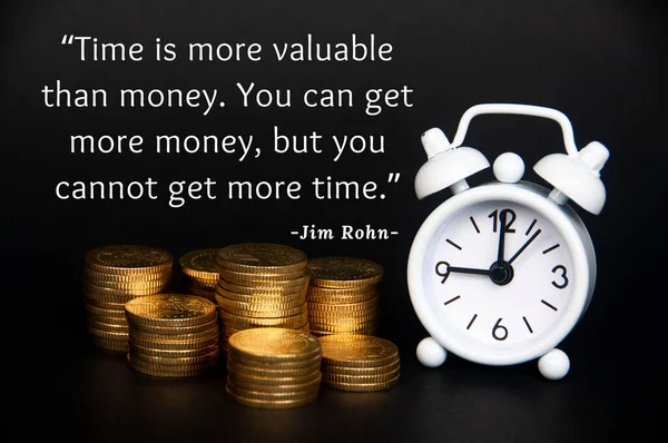Motivational Inspirational Quote Time More Valuable Money You Can Get — Stock Photo, Image