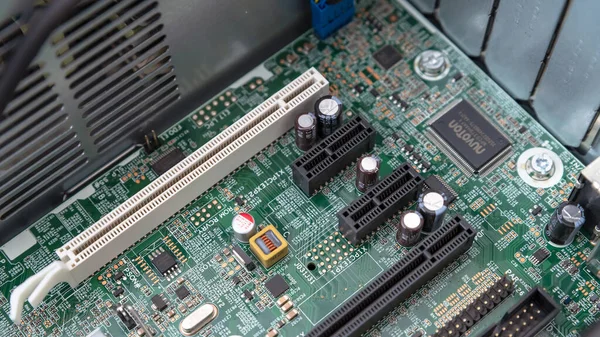 Woodville Australia October 2021 Close Top View Motherboard Pci Pci — Stock Photo, Image