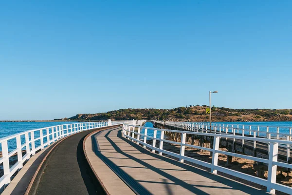 Victor Harbor Granite Island New Causeway Viewed Mainland Day Fleurieu — Stock Photo, Image