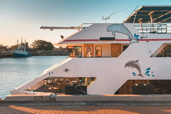 Port Adelaide Australia Settembre 2020 Traghetto Dolphin Explorer Ormeggiato Porto — Foto Stock