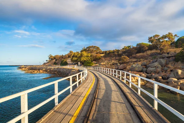 Granite Island Viewed Causeway Sunset Time Victor Harbor Fleurieu Peninsula — Stock Photo, Image