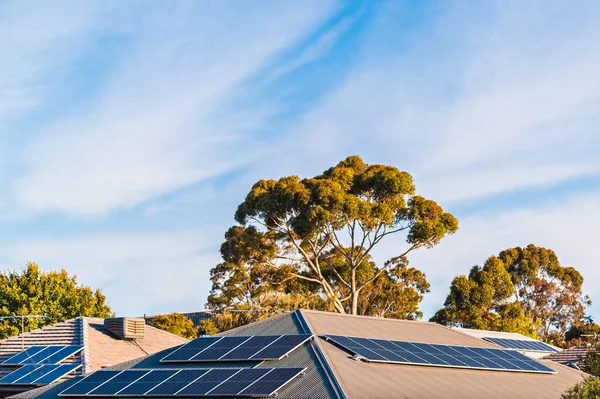 House Roof Solar Panels Installed Suburban Area South Australia — Photo