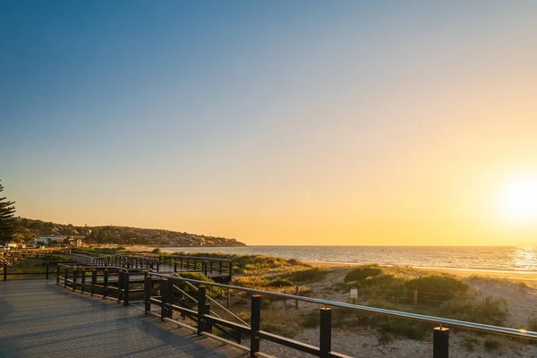 New Esplanade Apart Glenelg Seacliff Coastal Walk Sunset South Australia — Stok fotoğraf