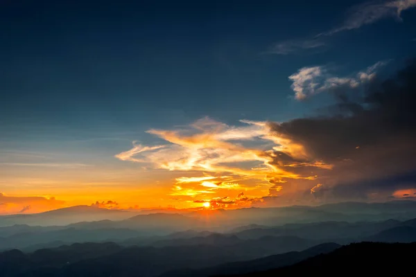 Majestic Mountains Landscape Sunset Sky Clouds Chiang Mai Thailand — Stock Photo, Image