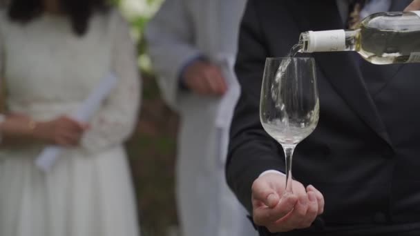 Mariage Juif Juif Prie Lit Livre Gros Plan Sur Livre — Video