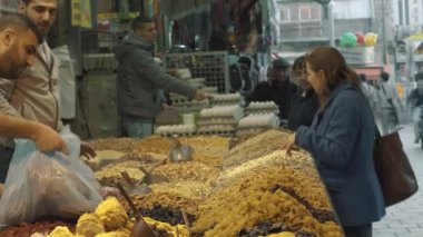 Jerusalem, Israel - February 14, 2022: Mahane Yehuda market in Jerusalem