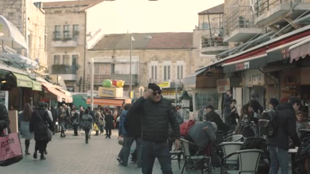 Jerusalem Israel Februar 2022 Mahane Yehuda Markt Jerusalem — Stockvideo