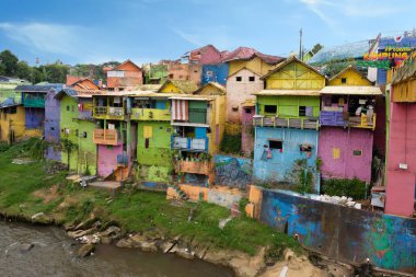 Kampung Warna-Warni Jodipan, Malang, Endonezya 'nın renkli köyü.